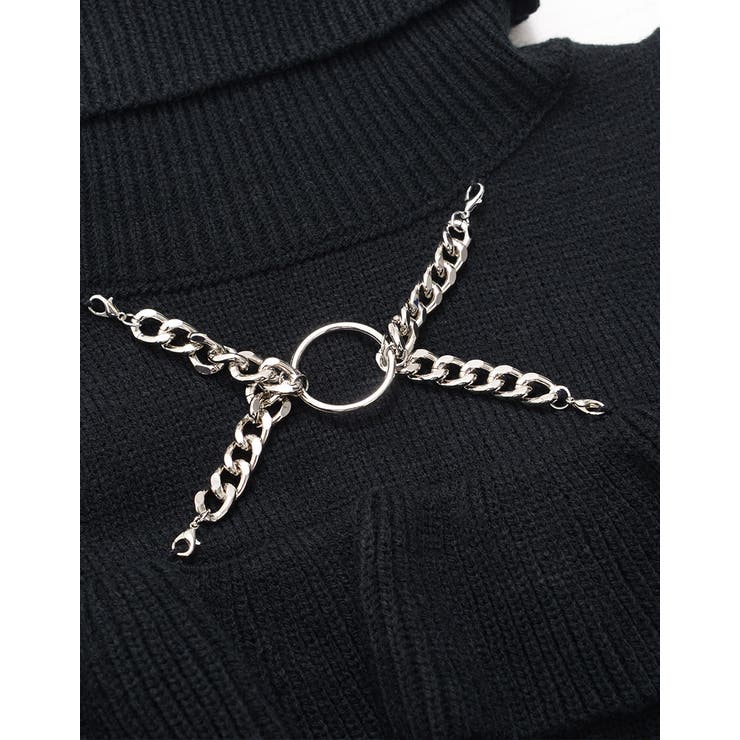 ililil地雷ちゃんのうぃんたーでーとニット 全1色 ブラック[品番