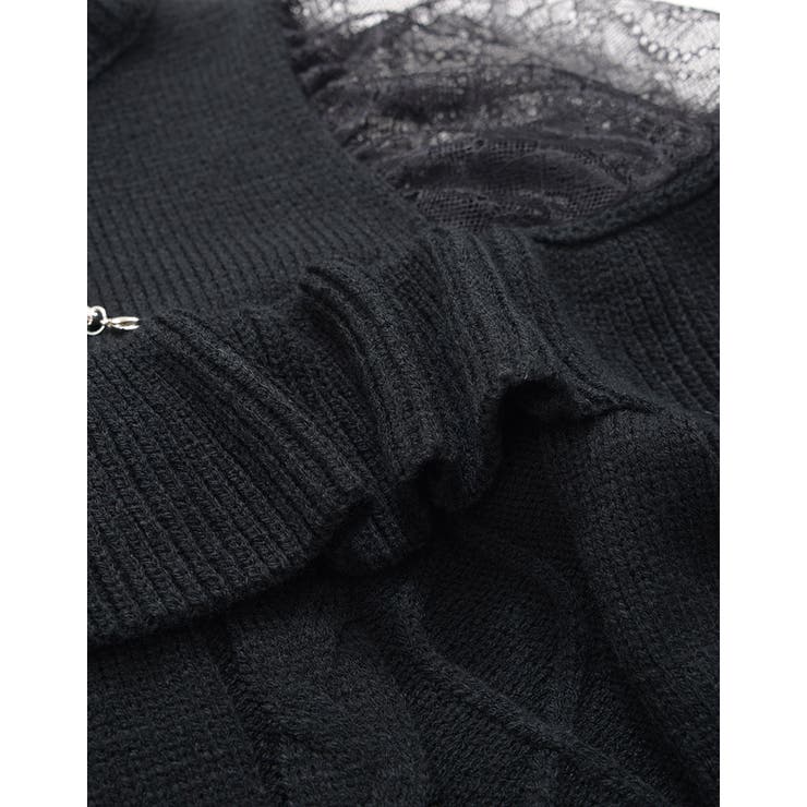 ililil地雷ちゃんのうぃんたーでーとニット 全1色 ブラック[品番