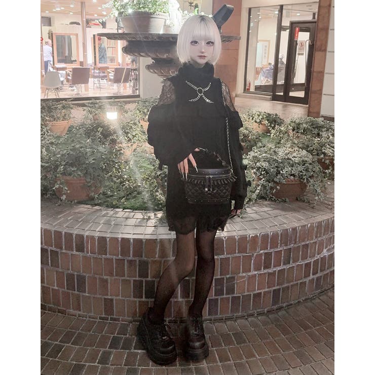 ililil イルイルイル 地雷ちゃんのかわちぃフリルバニティ ililil【イルイルイル】地雷ちゃんのかわちぃフリルバニティ/全1色