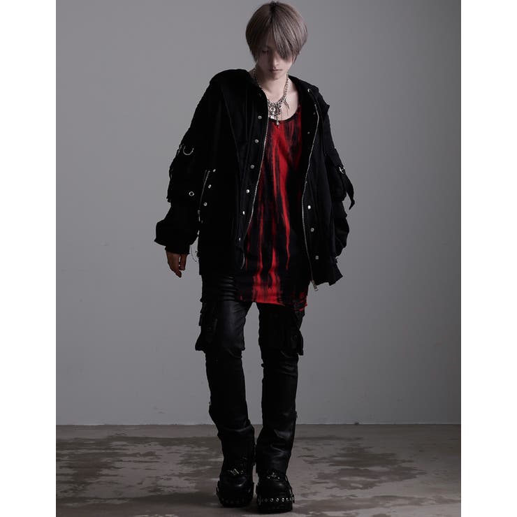 ililil【シーブイセレクト】クラッシュ加工デザインロングタンクトップ