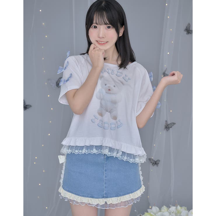 ililil【イルイルイル】クマのエケチェンTシャツ 全1色 Tシャツ | ililil | 詳細画像8 