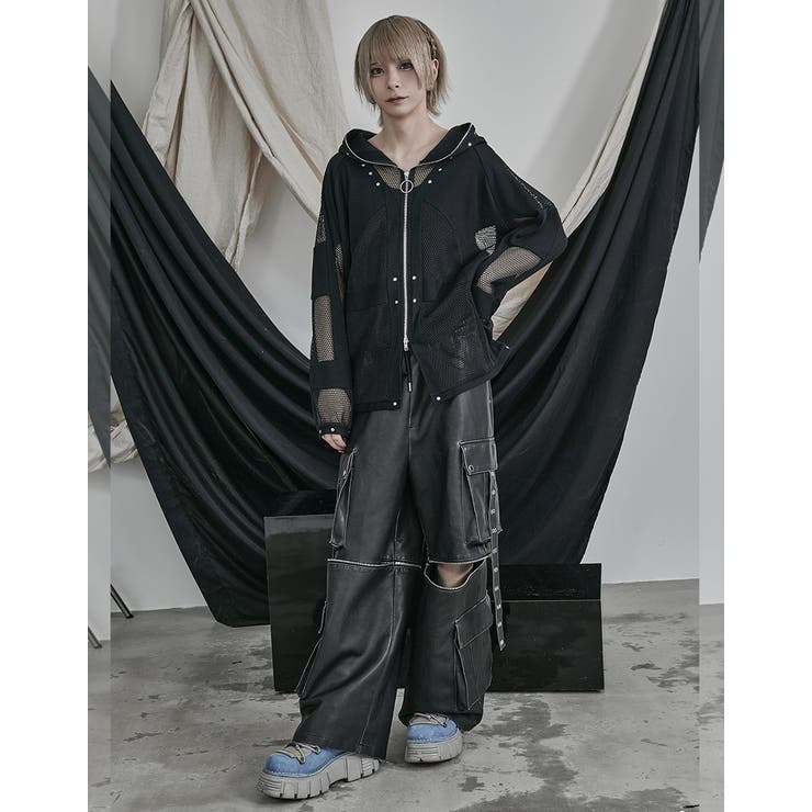 ilililChainmailリブ切り替えメッシュパーカー 全1色 パーカー | ililil | 詳細画像14 