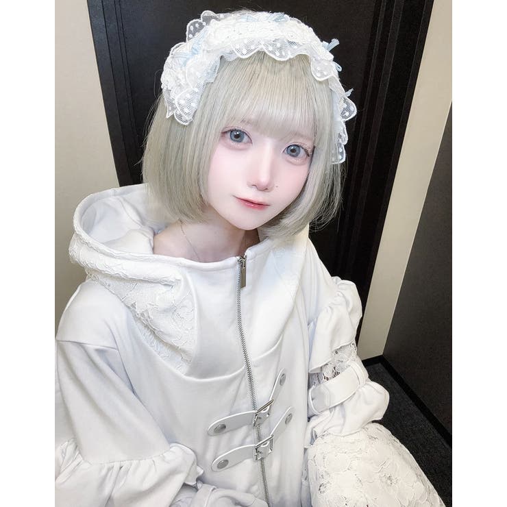 ilililふわふわの嘘で包んだ天使のレースフリルパーカー 全2色