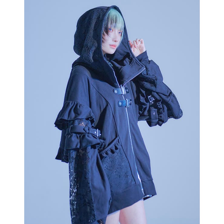 ililil イルイルイル フリルパーカー ililil【イルイルイル】生クリームフリルのバブみ全開パーカー/全2色