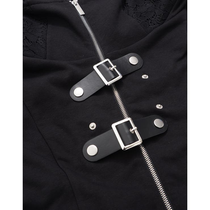 ilililふわふわの嘘で包んだ天使のレースフリルパーカー 全2色