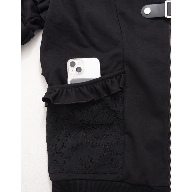 新品　タグ付き　ililil ふわふわの嘘で包んだ天使のレースフリルパーカー ililil【イルイルイル】ふわふわの嘘で包んだ天使のレースフリル