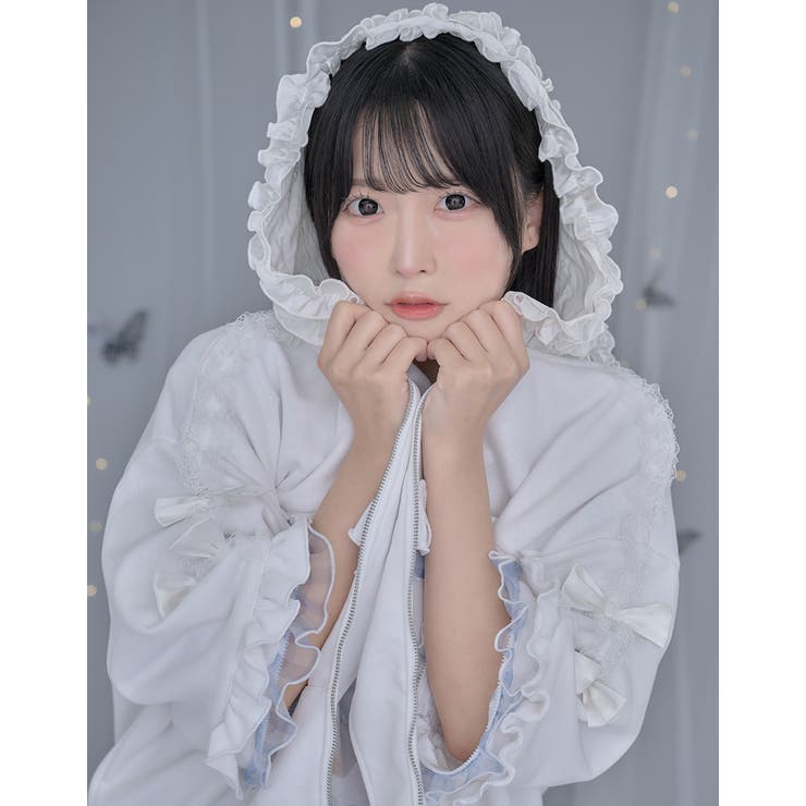 ililil生クリームフリルのバブみ全開2wayパーカー 全1色