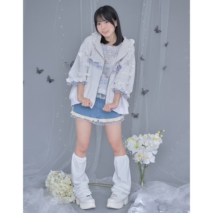 ililil生クリームフリルのバブみ全開2wayパーカー 全1色 ジャージ | ililil | 詳細画像17 