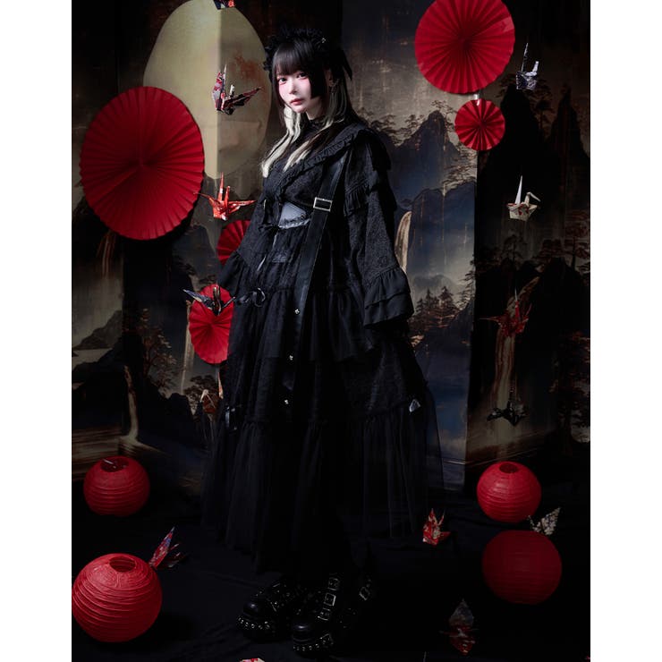 ilililたおやか地雷ちゃん着物風セーラーセットアップ 全1色 浴衣[品番