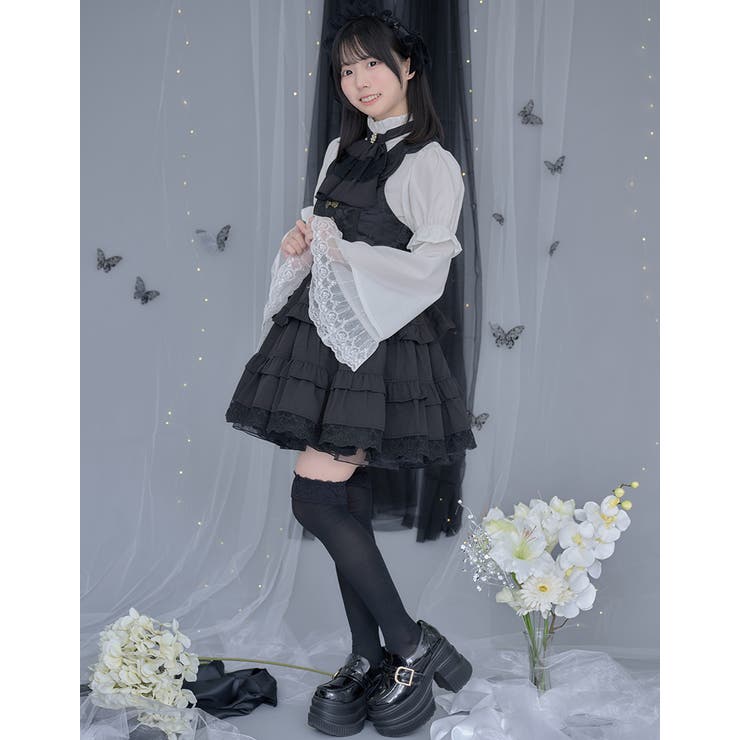 ililil イルイルイル クラロリ地雷ちゃんの微睡ドールワンピ ロリータ ililil【イルイルイル】クラロリ地雷ちゃんの微睡ドールワンピ/全2色