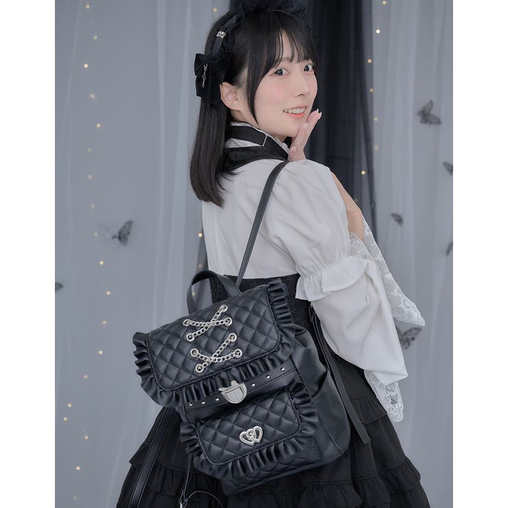 ililil地雷ちゃんのまっくろふりるの罪リュック 全1色 バッグ