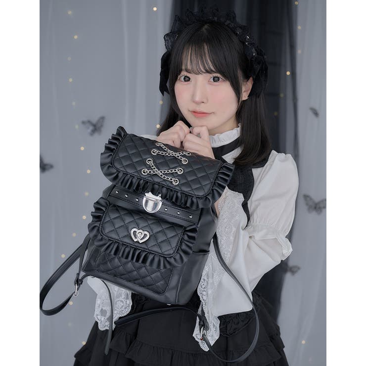 ililil地雷ちゃんのまっくろふりるの罪リュック 全1色 バッグ