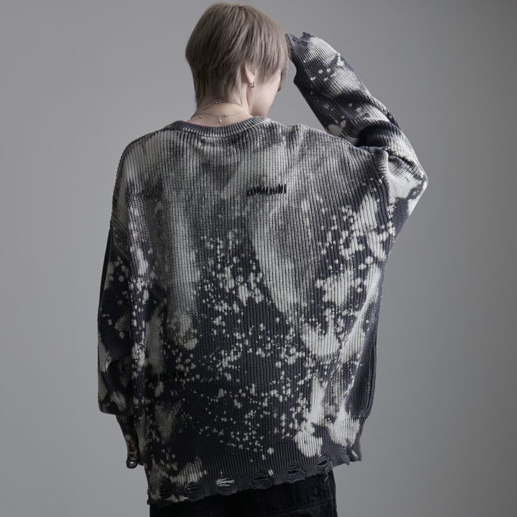 ililil【イルイルイル】venomクラッシュ加工ニット 全3色 メンズ[品番