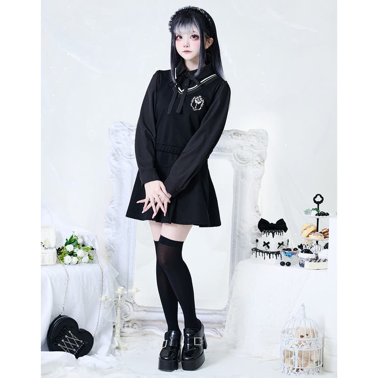 ililil地雷スクールセットアップワンピース 全1色 ワンピース[品番