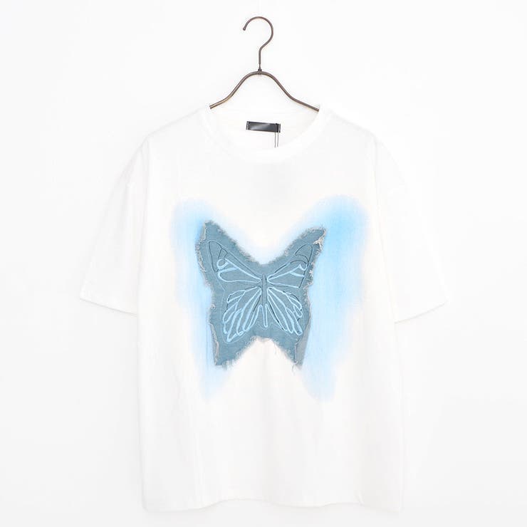 izBLACKフリンジデニムパッチバタフライTシャツ 全2色 Tシャツ [品番：PBIW0002579]｜ililil（イルイルイル）のレディースファッション通販｜SHOPLIST（ショップリスト）