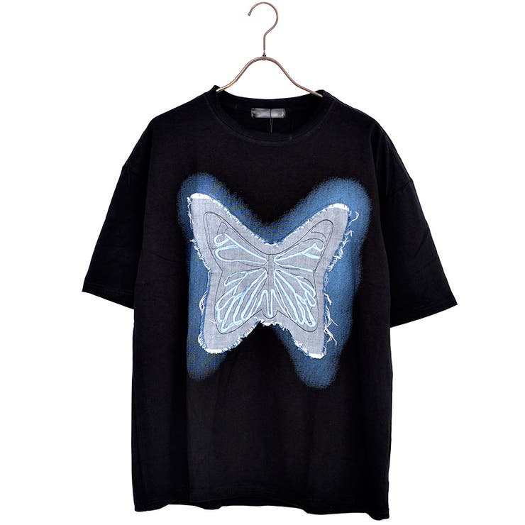 izBLACKフリンジデニムパッチバタフライTシャツ 全2色 Tシャツ [品番：PBIW0002579]｜ililil（イルイルイル）のレディースファッション通販｜SHOPLIST（ショップリスト）
