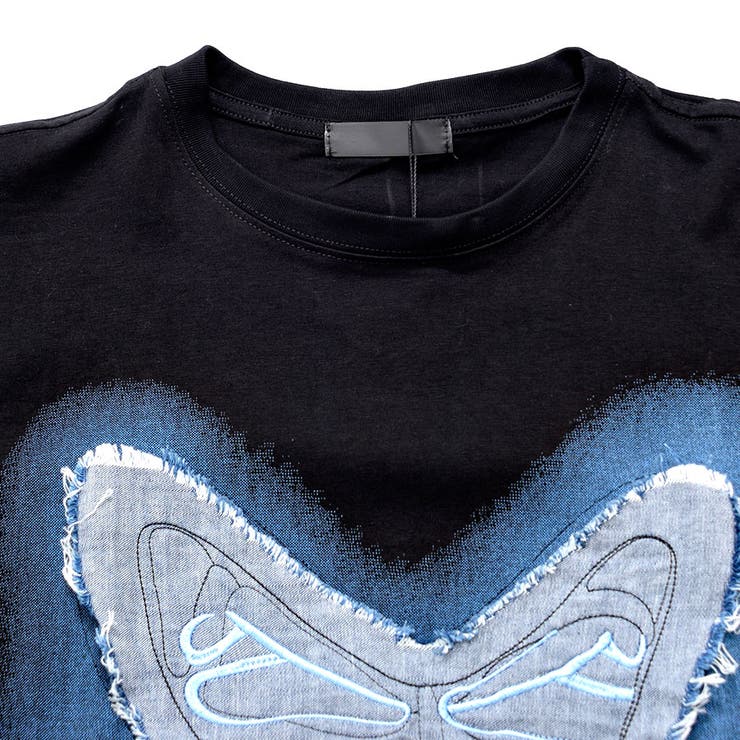 izBLACK【イズブラック】フリンジデニムパッチバタフライTシャツ 全2色 T… | ililil | 詳細画像13 