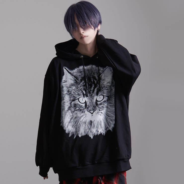 CIVARIZEキャットビッグプルオーバーパーカー 全2色 ブラック | ililil | 詳細画像1 
