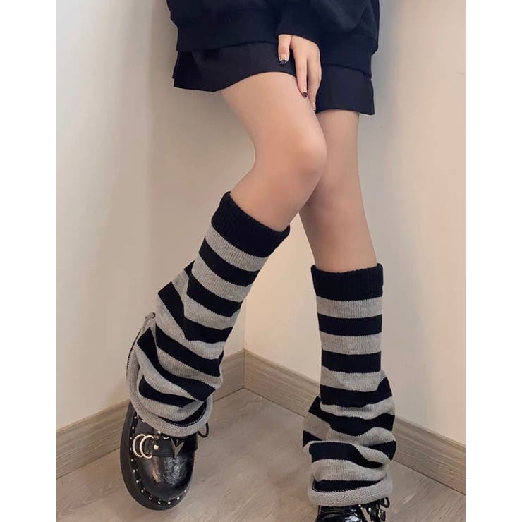 CV Select【シーブイセレクト】ボーダーニットレッグウォーマー 全2色 | ililil | 詳細画像4 