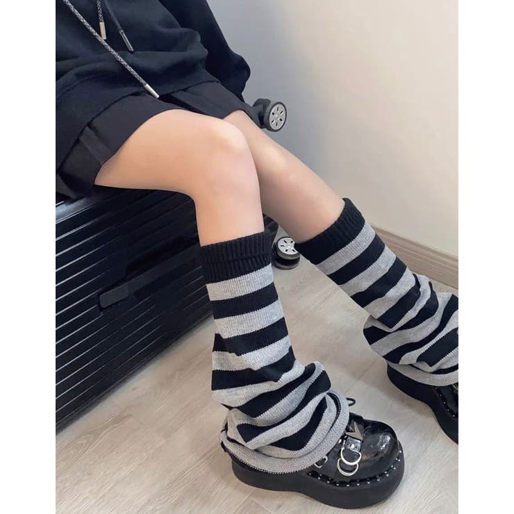 CV Select【シーブイセレクト】ボーダーニットレッグウォーマー 全2色 | ililil | 詳細画像6 