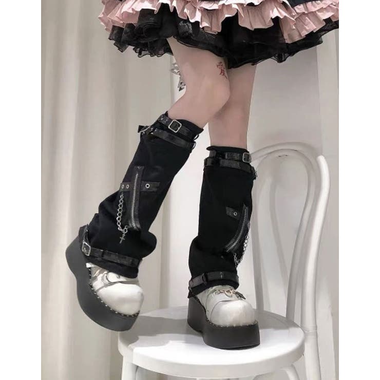 NOVESSEL【ノベセル】ベルトポイントレッグウォーマー 全1色 レッグカバー | ililil | 詳細画像7 