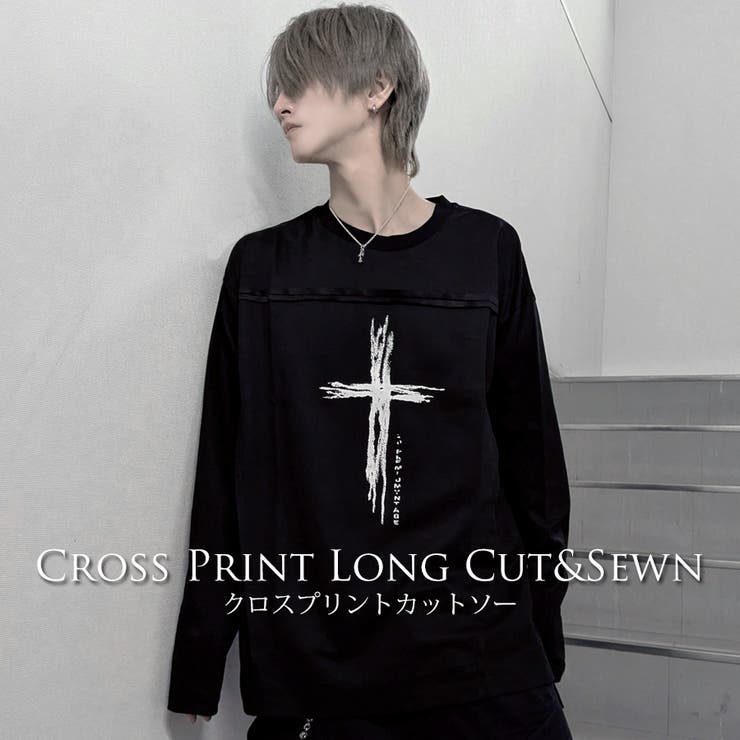 NOVESSELクロスプリントロンT 全1色 ロンティー | ililil | 詳細画像1