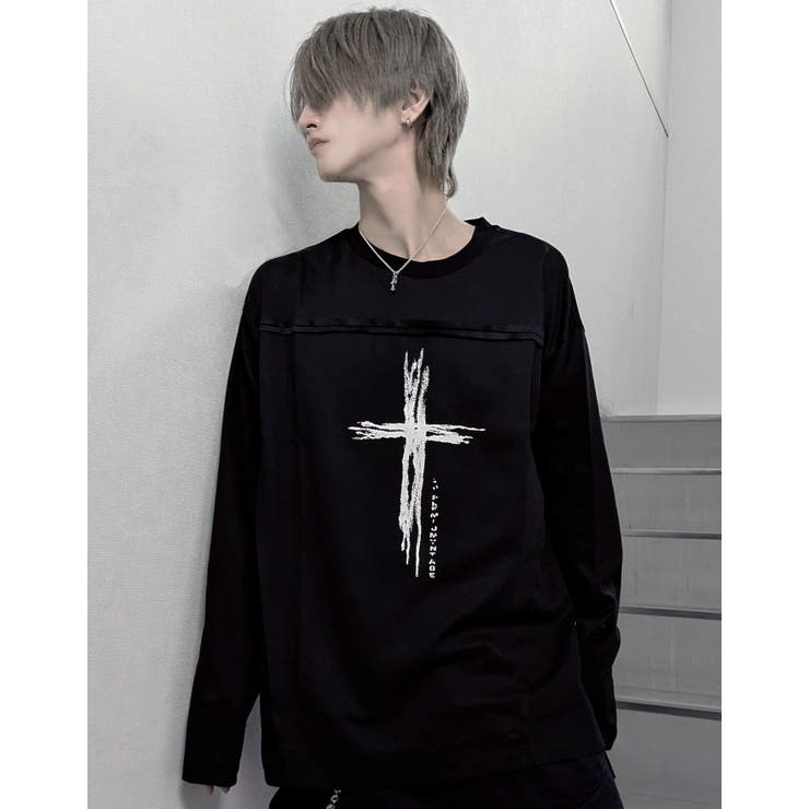 NOVESSELクロスプリントロンT 全1色 ロンティー | ililil | 詳細画像2