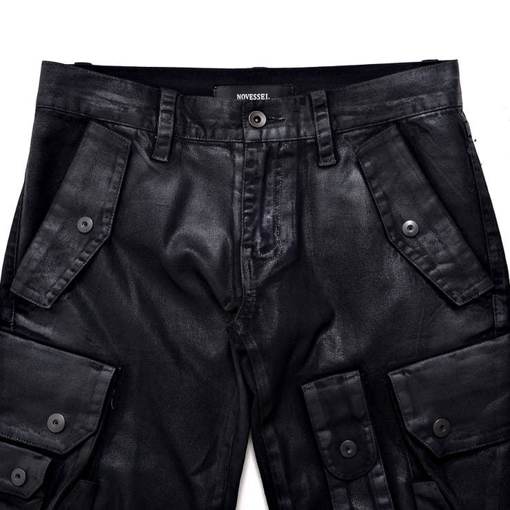 CIVARIZE　新品　ブーツカット カーゴパンツ　ボンテージ　ガスマスクy2k NOVESSELスパイラルZIPコーティングガスマスクカーゴパンツ 全1