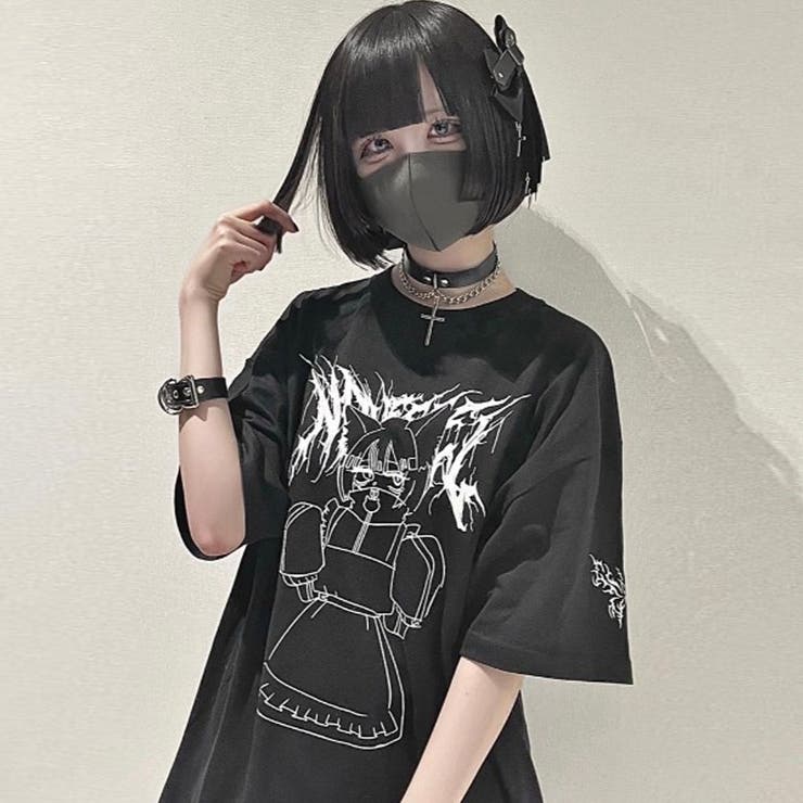 minä perhonen ✖️the north face 猫柄 半袖シャツ M109929253