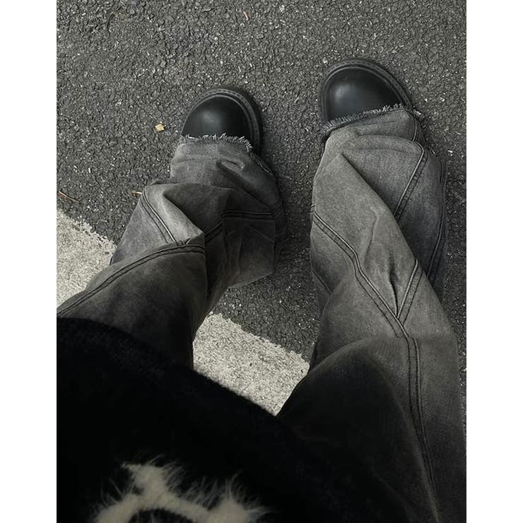 NOVESSEL【ノベセル】グラデーション加工フレアデニムパンツ 全1色 加工デ… | ililil | 詳細画像6 