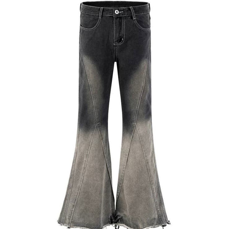 NOVESSEL【ノベセル】グラデーション加工フレアデニムパンツ 全1色 加工デ… | ililil | 詳細画像8 