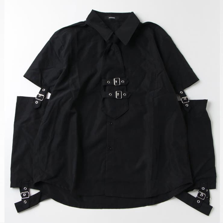 NOVESSELネクタイ付きセパレート長袖シャツ 全1色 ブラック | ililil | 詳細画像6 