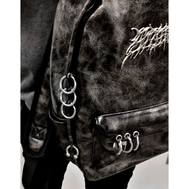 NOVESSELメタルロゴゴシックピアスバックパック 全1色 バッグパック | ililil | 詳細画像3 