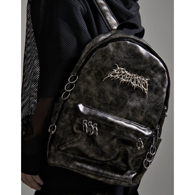 NOVESSELメタルロゴゴシックピアスバックパック 全1色 バッグ