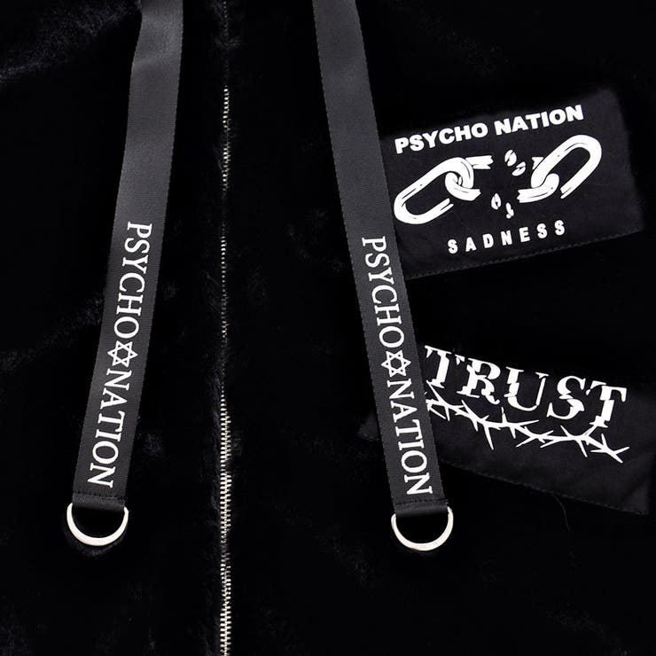 PSYCHO NATIONサイコアイコンワッペンファーパーカー 全1色[品番