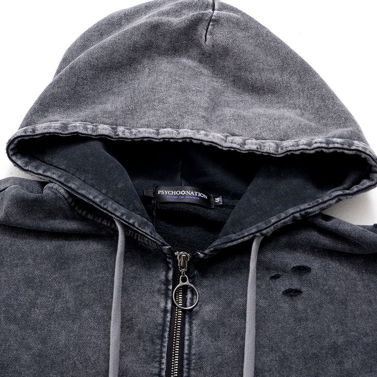 参考上代30000円【DANILO PAURA】ダメージパーカー Lグレー 参考上代30000円【DANILO PAURA】ダメージパーカー Lグレー