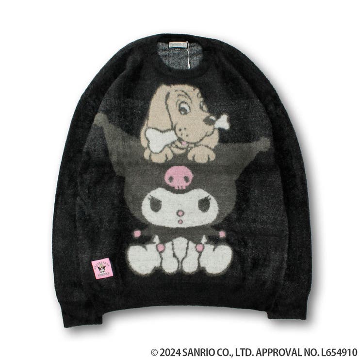 【GALFY/ガルフィー】×【KUROMI/クロミ】ふわふわシャギーニット クロミ×GALFY(ガルフィー) ふわふわシャギーニット - Purple / ロック