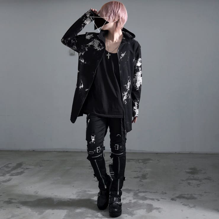 LOVEHUNTER ブラックブーツ チェーン付き　チェーンカスタム LOVE HUNTERチェーン付きハイヒール2ベルトシューズ 全2色[品番