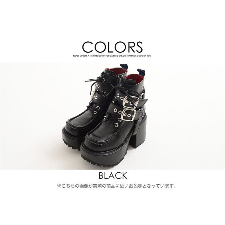 YOSUKEレディースベルトレースアップ厚底ブーツ 全1色 ブーツ | ililil | 詳細画像5 