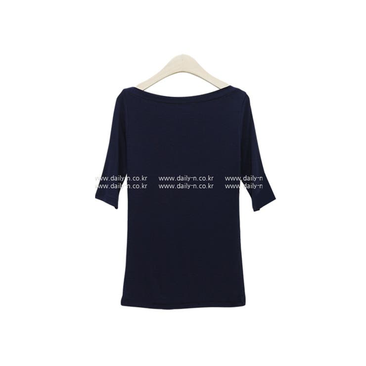春夏新作！ボートネックTシャツ トップス 5分袖丈[品番