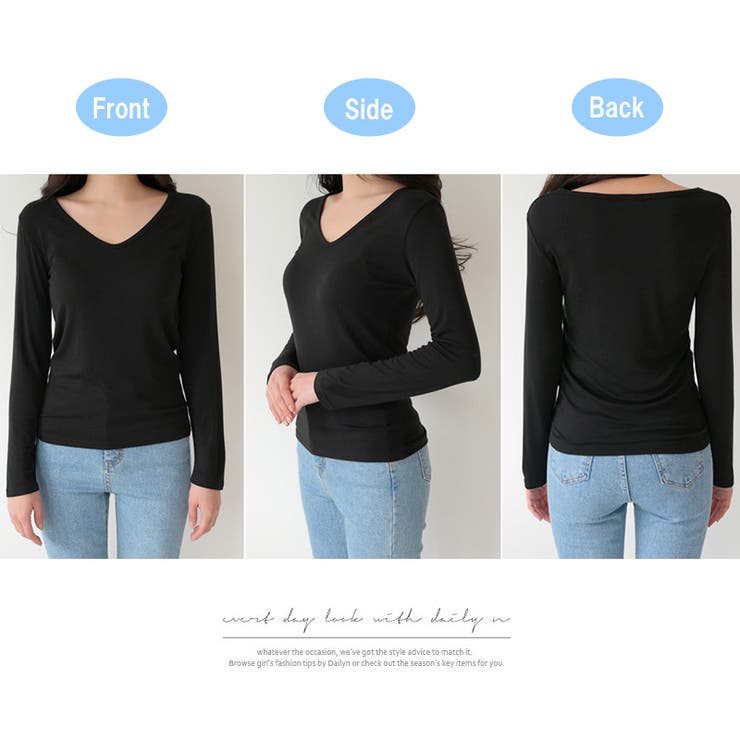 新作 VネックＴシャツ カットソー | DAILY NJ | 詳細画像13 