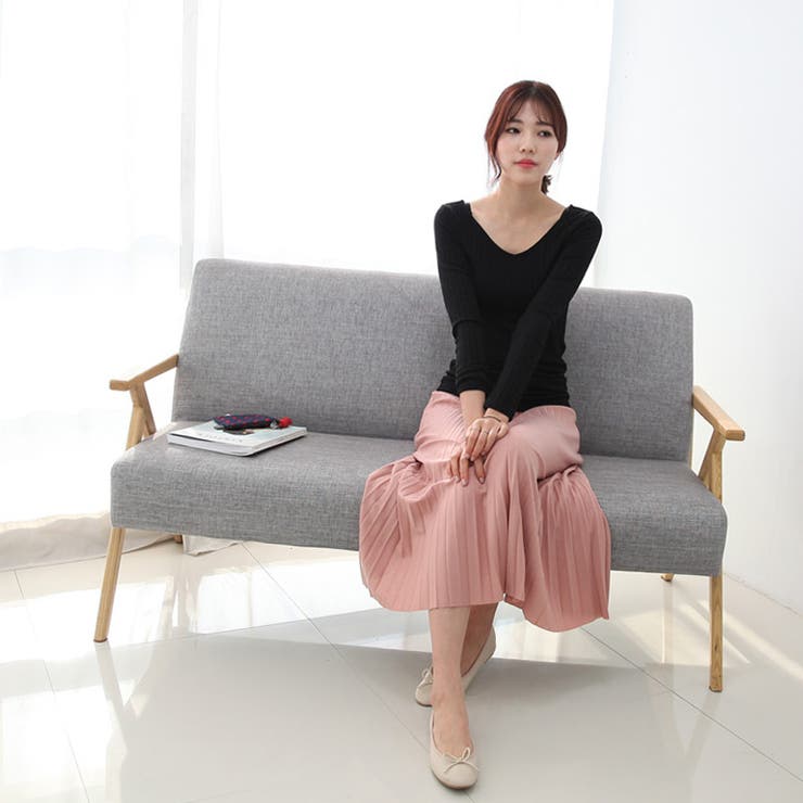 ロングスカート ボトムス プリーツスカート[品番：DNJW0000251