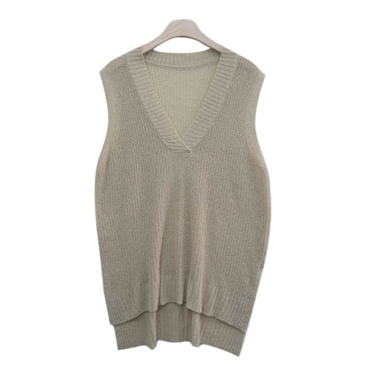 ベージュ | 新作 レディース ニットベスト | DAILY NJ