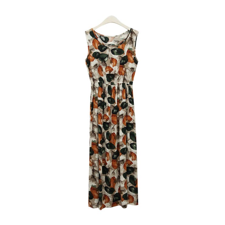 【限定❣️新作】「BRAND NEW DAY」ロングワンピース 春夏新作！ロングワンピース 美シルエット 柄[品番：DNJW0000407