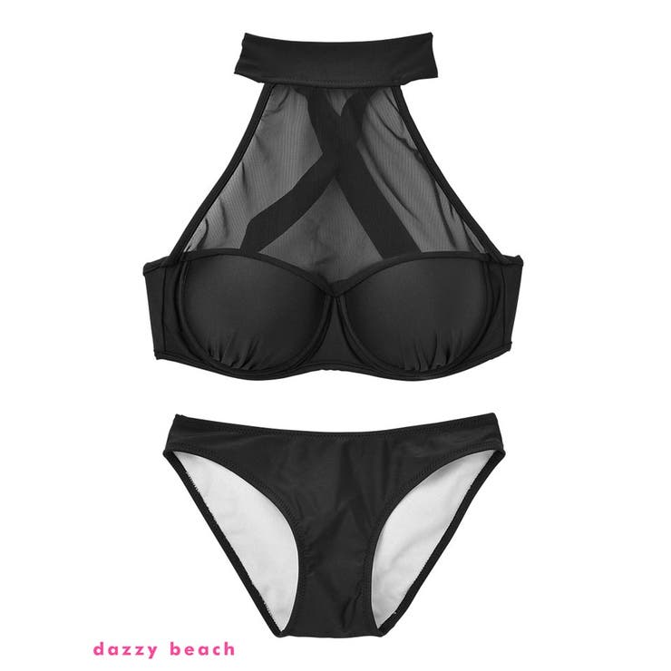 シースルーブラックアメスリビキニ 水着[品番：DY000010707]｜Dazzy