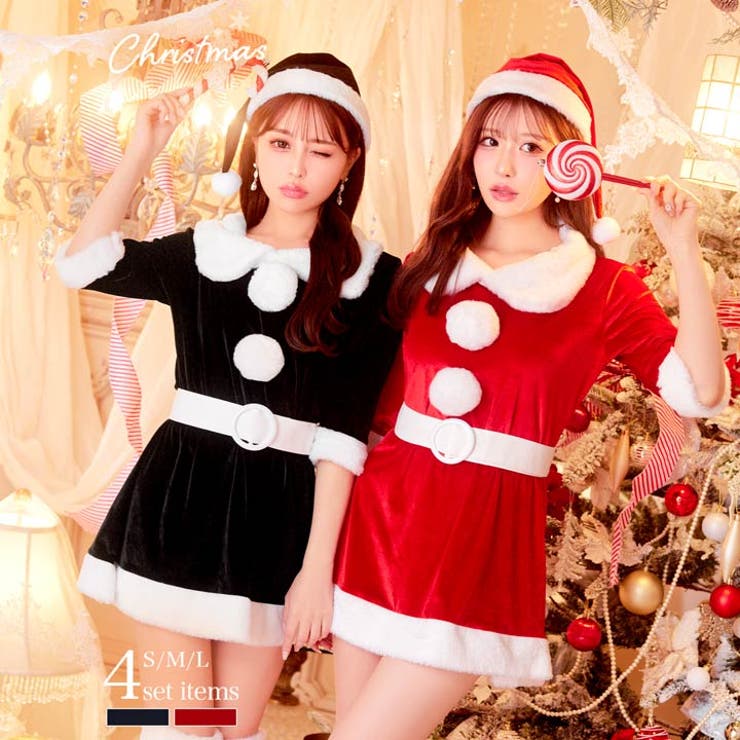 サンタ コスプレ 襟付き | Dazzy | 詳細画像5 