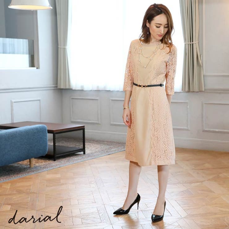 レースサイドスイッチノーブルワンピースドレス | Dazzy | 詳細画像1 