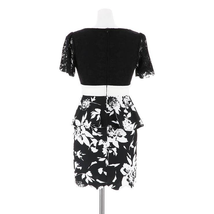 フラワープリントレースフレアタイトミニドレス | Dazzy | 詳細画像15 