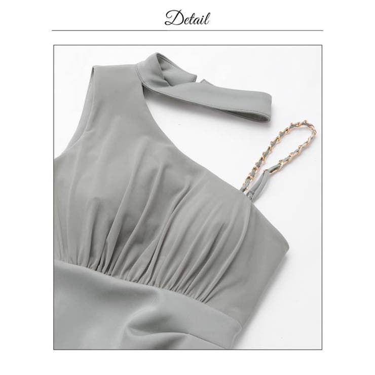 大人SEXY肌魅せワンショルチェーンウエストギャザータイトミニ丈キャバドレス[S… | Dazzy | 詳細画像24 