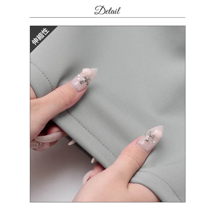 大人SEXY肌魅せワンショルチェーンウエストギャザータイトミニ丈キャバドレス[S… | Dazzy | 詳細画像30 